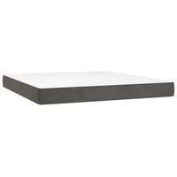 colchon muelles ensacados firmeza media terciopelo gris oscuro 160x220x20 cm vidaxl