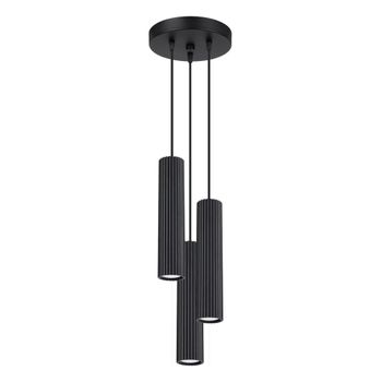 Lámpara de techo negro aluminio alt. 20 cm