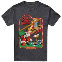 steven rhodes camiseta lets catch santa para mujer