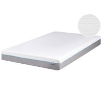 colchon de espuma blanco con tela gris 140 x 200 cm tamano individual medio firme glee