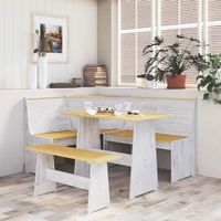 banco interior  banco de esquina madera maciza de pino marron miel 151 cm cfw65580