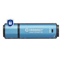 unidad flash usb kingston ironkey vault privacy 50 64gb cifrado aes-256 fips 197