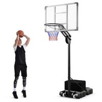 canasta de baloncesto para exterior 135143-305 cm soporte de baloncesto de altura regulable con 2 ruedas