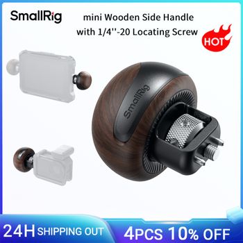 SmallRig Mini mango lateral de madera con tornillo de fijación de 1/4''-20 para jaulas y placas de montaje para grabación horizontal y vertical -5926