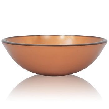 Lavabo De Baño Moderno | Lavabo De Vidrio Templado 42 Cm Marrón