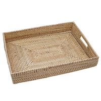 bandeja rectangular de ratan 46 x 35 cm