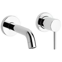 grifo de pared para lavabo en laton cromado  salice