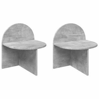 Mesita De Noche 40x35,5x45,5 Cm Madera - Gris