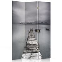 biombo ocean bridge - separador de ambientes  cm 110x150 3 paneles