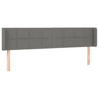 cabecero cama mueble de dormitorio con led de tela oscuro 183 x 16 x 7888 cm gris m020000784
