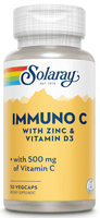 solaray immuno c zinc  vit d3 30 vegcaps