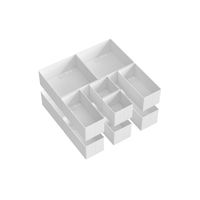 organizador cajones divisores cajas plegables tela no tejida para calcetines blanco nube  juego de 12