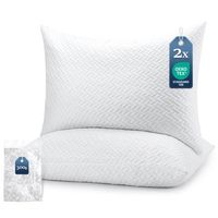 juego de 2 almohadas 50x70 cm konsoefuly almohada ergonomica de espuma viscoelastica altura ajustable alivia la presion fresca y transpirable