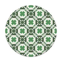 panorama alfombra vinilica hidraulico oriental mosaico redonda verde 150x150 cm