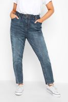vaqueros anil cintura elastica mom mujer curvy y tallas grandes yours