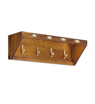 Perchero de pared de madera marrón anch. 70 cm