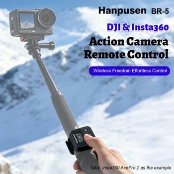 Control Remoto Bluetooth Impermeable para Cámara de Acción para Insta360 X3/X4/X4Air/X5/Go3/Go3s/Ace; para DJI Action 6/4/5 Pro/OSMO 360;