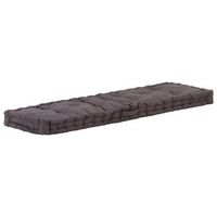 cojin de suelo para palets colchon de suelo de algodon 120 x 40 x 7 cm antracita dec021809