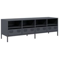 mueble de tv  mueble de salon  gabinete de tv acero laminado en frio antracita 135x39x435 cm
