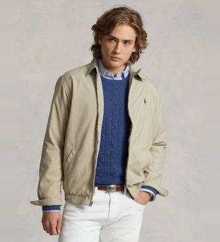 Polo Ralph Lauren para hombre. 710548506002 Chaqueta con doble fuelle beige (XL), Casual, Algodón, Poliéster