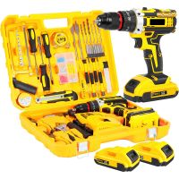 juego de taladro inalambrico de 21 v con 120 piezas taladro de impacto con portabrocas de metal de 38 y sin llave con un par maximo de 45 nm embrague de 253 2 baterias de 1500 mah y cargador