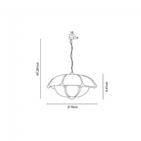 lampara de techo coquillage 3 luces