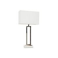 lampara sobremesa acero marmol 43x23x80 cromado