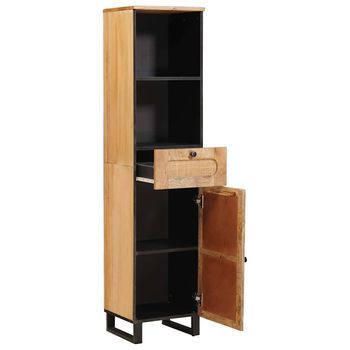 Mueble De Cuarto De Baño Con Estante Marrón 38 X 33 X 160 Cm