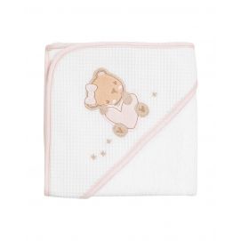 Toalla con capucha 90/90 cm Dream Big Rosa