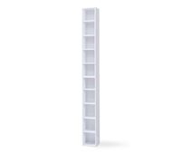 estanteria para cds tynset 10 compartimientos 187x20x17cm - blanco encasa