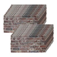 set de 20 paneles decorativos ladrillo rustico 100x50cm 10 m2