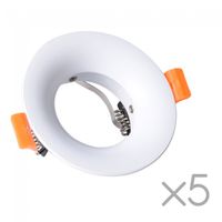 pack 5 empotrables basic ii redondos blanco