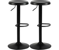 juego de 2 taburetes de bar williston metal negro 385x385x58 cm