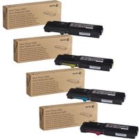 original multipack xerox phaser 6600dn printer toner cartridges 4 pack -106r02232