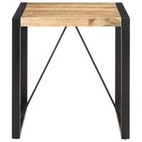 mesa de comedor  mesa de cocina madera maciza de mango rugosa 70x70x75 cm