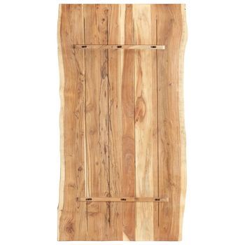 Superficie De Mesa | Tablero Escritorio De Madera Maciza De Acacia 118x(50-60)x3,8cm