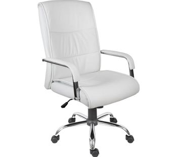 TEKNIK 6901WH Faux-leather Reclining Executive Chair - Kendal White, White