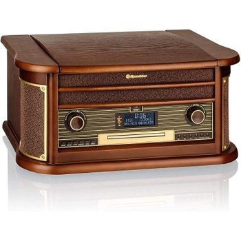 Tocadiscos Roadstar HIF-1996D+BT 5W RMS Bluetooth AUX USB CD Cassette DAB+