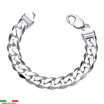 Pulsera barbada de plata 925 12mm
