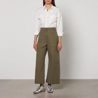 weekend max mara skipper cotton-poplin shirt - uk 6