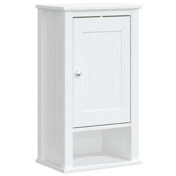 Mueble Pared Baño Berg Madera Maciza Pino Blanco 40x27x71,5 Cm Vidaxl