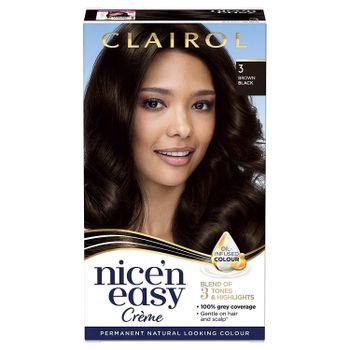 Clairol Nice'n Easy Creme Hair Dye 3 Brown Black