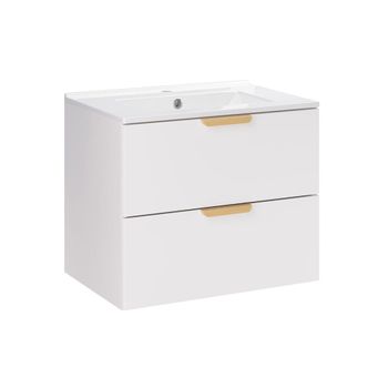 Lavabo individual 60cm mate paneles laminados blanco
