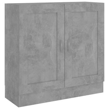 Armario de libros madera gris hormigón 82,5x30,5x80 cm