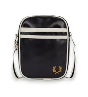 fred perry para hombre l1179 bandolera clasica pequena negro osfa casual poliester reciclado sostenible