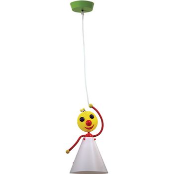 Colgante smile 1xe14 al.reg.xd.18cm multi colores
