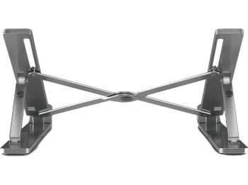 Soporte elevador - Hama 00126813, Carga Máxima 5 kg, Antideslizante, Inclinable, 6 Niveles, Tamaño de portátil: 40 cm, Plata