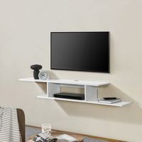 estanteria de pared para tv stovring 4 compartimentos aglomerado 21 x 150 x 25 cm - blanco encasa