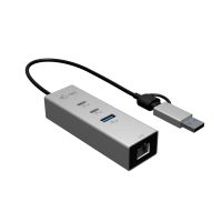 hub i-tec 4 puertos 5 gbits usb-cusb-a metal hub 3 25glan plata