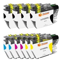 pccom essential brother lc422xl cartucho tinta compatible negrocianmagentaamarillo pack 10